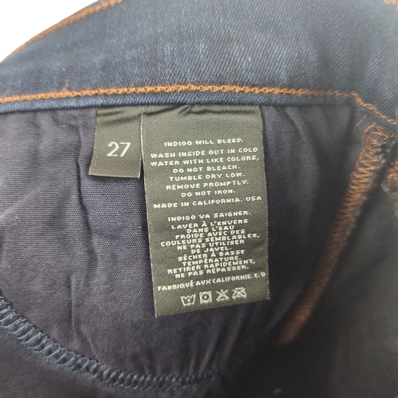 J BRAND Womens 27 Skinny Leg Dark Wash Denim Jeans Ink Mid Rise Stretchy Stretch - Picture 4 of 9